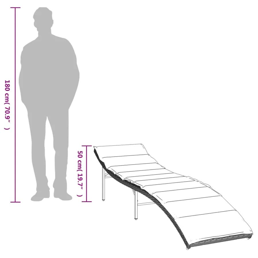 Chaises longues lot de 2 et coussins gris clair résine tressée - 10