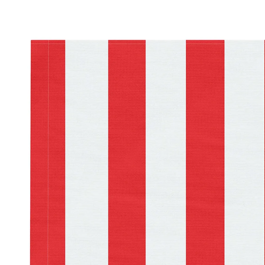 Tissu de remplacement pour auvent rouge et blanc 4x3,5 m polyester - 4