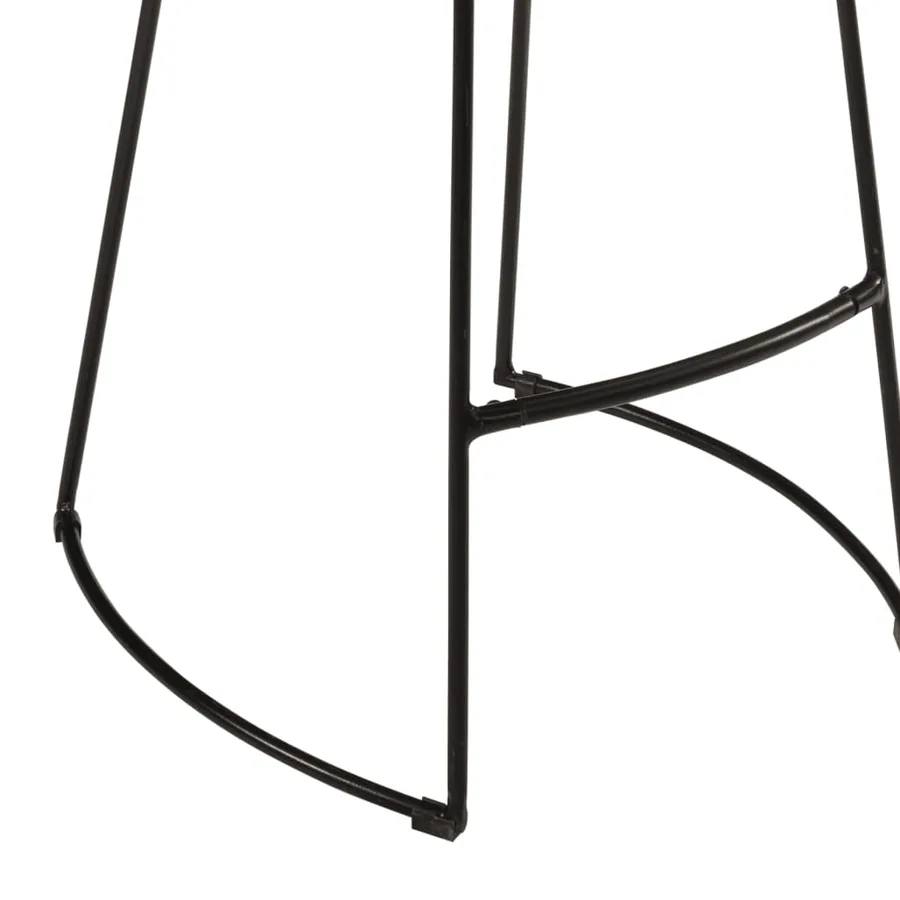 Ensemble de bar 3 pcs bois de manguier brut massif et métal - 12