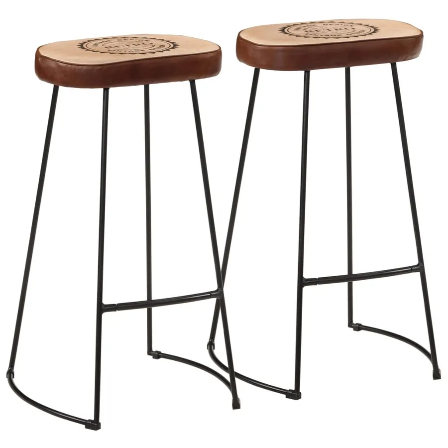 Ensemble de bar 3 pcs bois de manguier brut massif et métal - 2