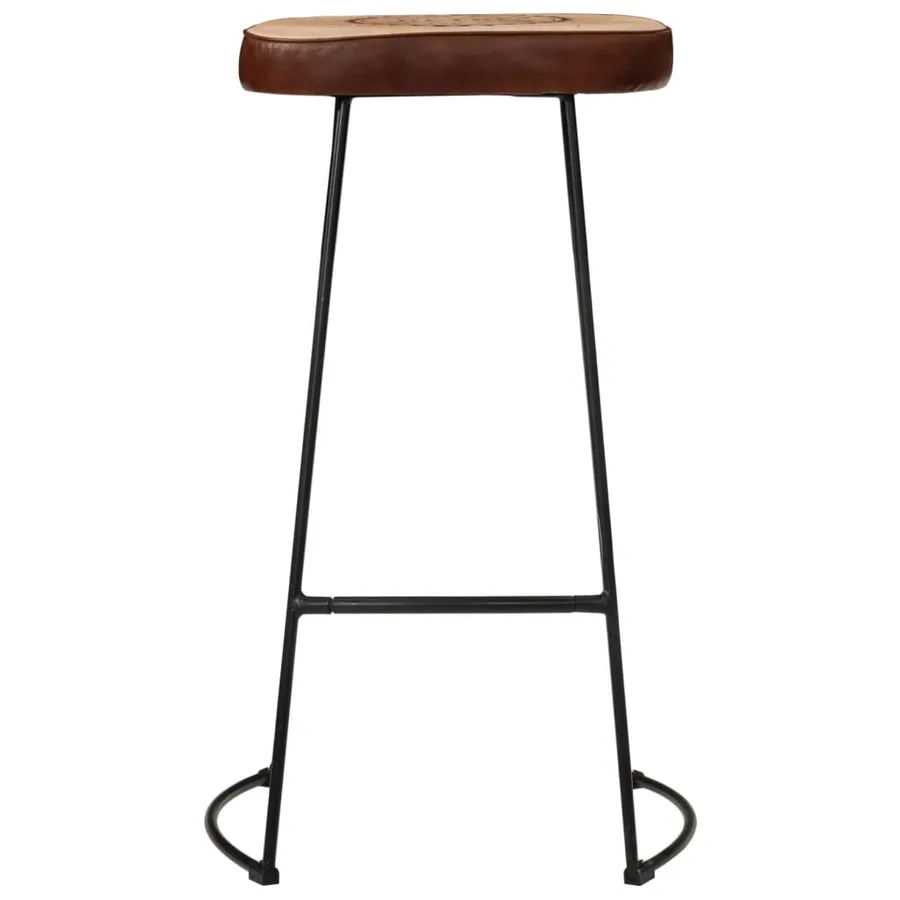 Ensemble de bar 3 pcs bois de manguier brut massif et métal - 4