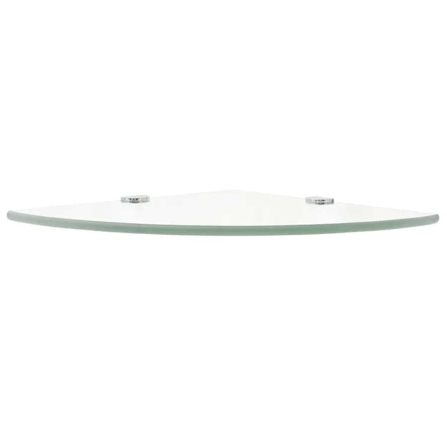 Étagères d'angle 2 pcs et supports Verre Transparent 35x35 cm - 4