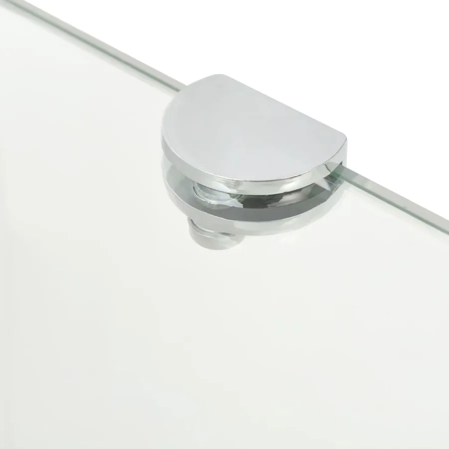 Étagères d'angle 2 pcs et supports Verre Transparent 35x35 cm - 5