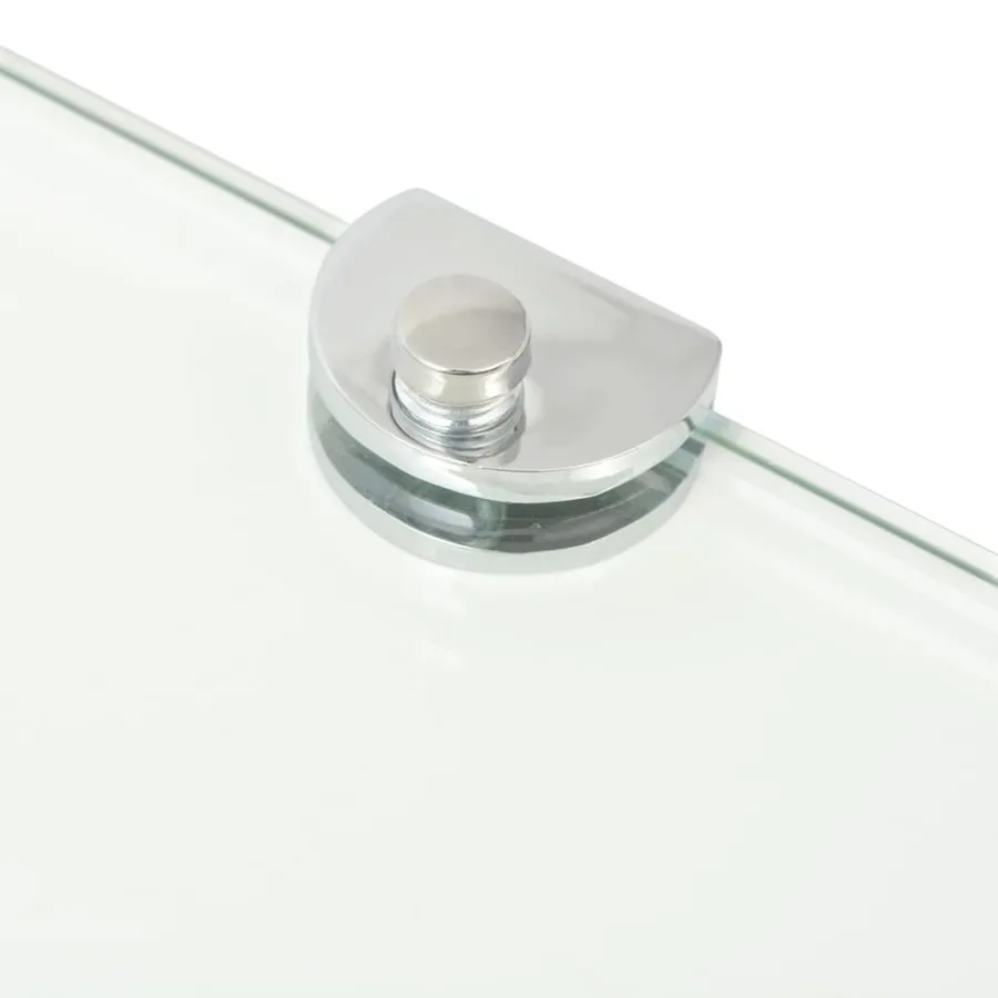 Étagères d'angle 2 pcs et supports Verre Transparent 35x35 cm - 6