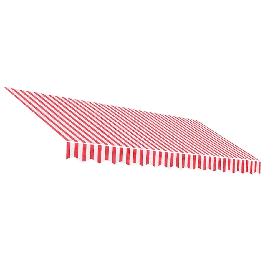 Tissu de remplacement pour auvent rouge et blanc 3,5x2,5 m polyester - 2