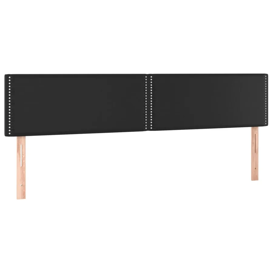 Tête de lit à LED Noir 180x5x78/88 cm Similicuir - 4