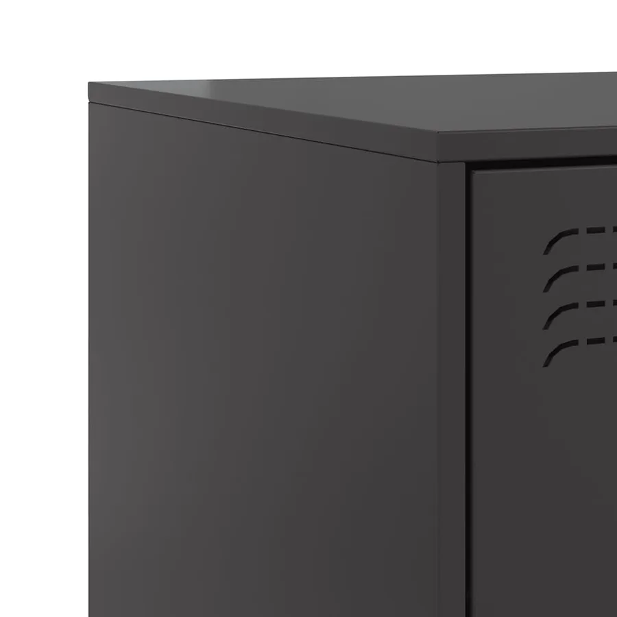Tables de chevet 2 pcs noir 34,5x39x44 cm acier - 10