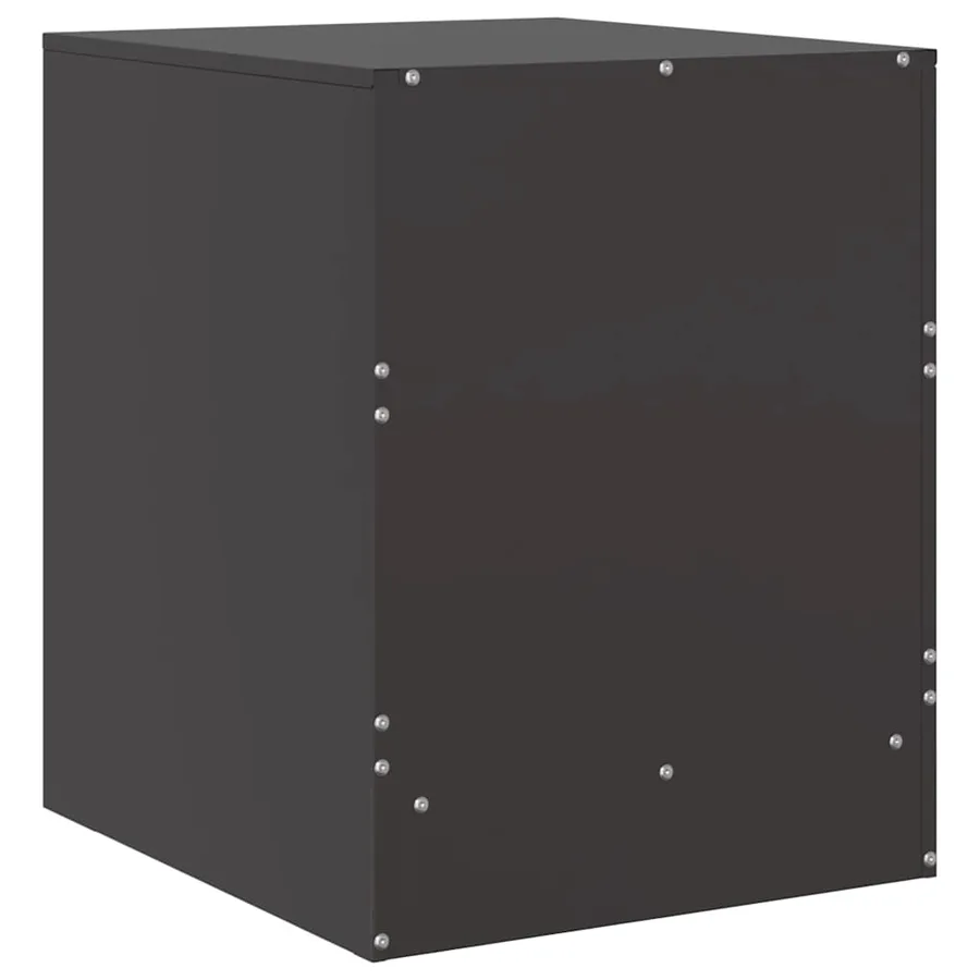 Tables de chevet 2 pcs noir 34,5x39x44 cm acier - 9