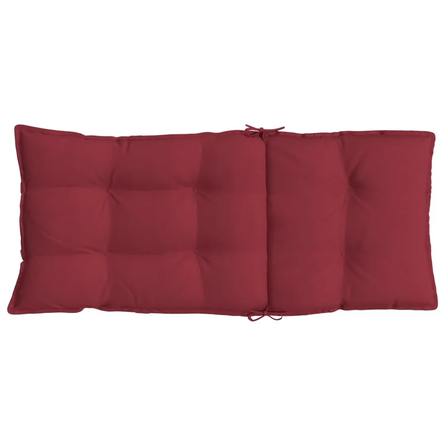 Coussins de chaise à dossier haut lot de 6 rouge bordeaux - 7