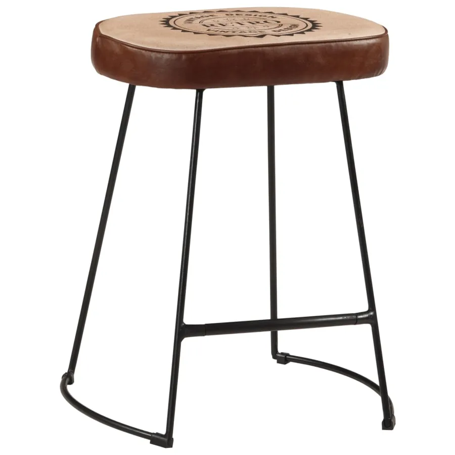 Tabourets de bar lot de 2 marron foncé 40x29,5x53 cm - 2