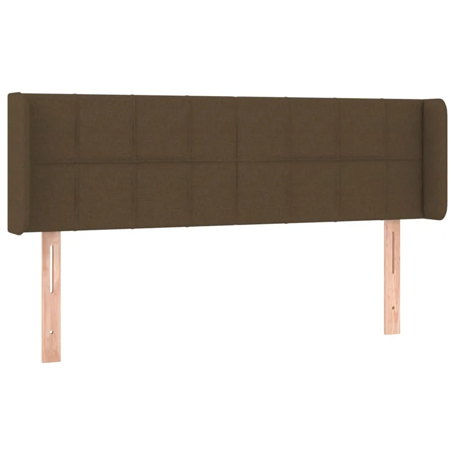 Tête de lit à LED Marron foncé 147x16x78/88 cm Tissu - 3