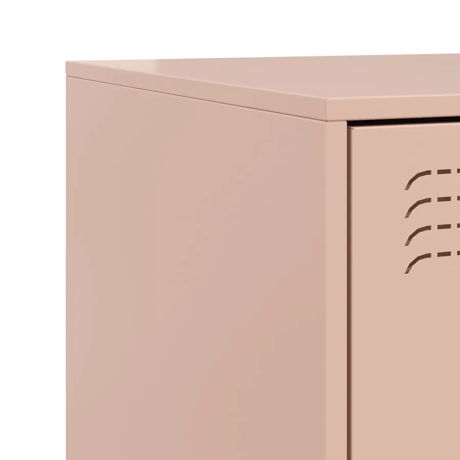 Tables de chevet 2 pcs rose 34,5x39x44 cm acier - 10
