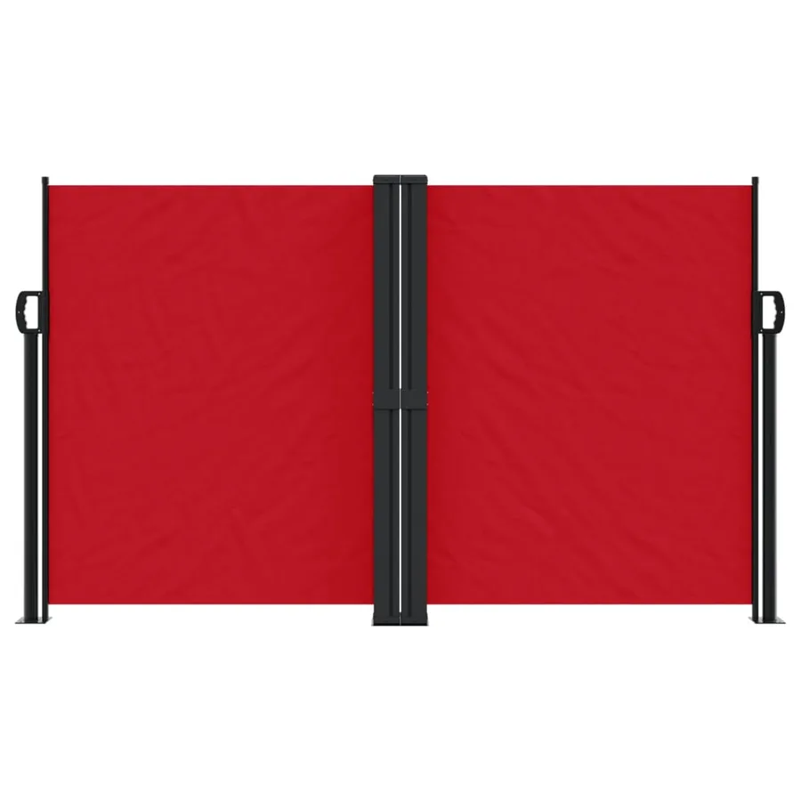 Auvent latéral rétractable rouge 140x600 cm - 3
