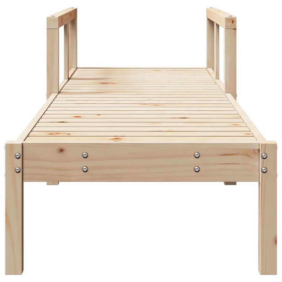 Chaise longue 199,5x62x55 cm bois massif de pin - 4