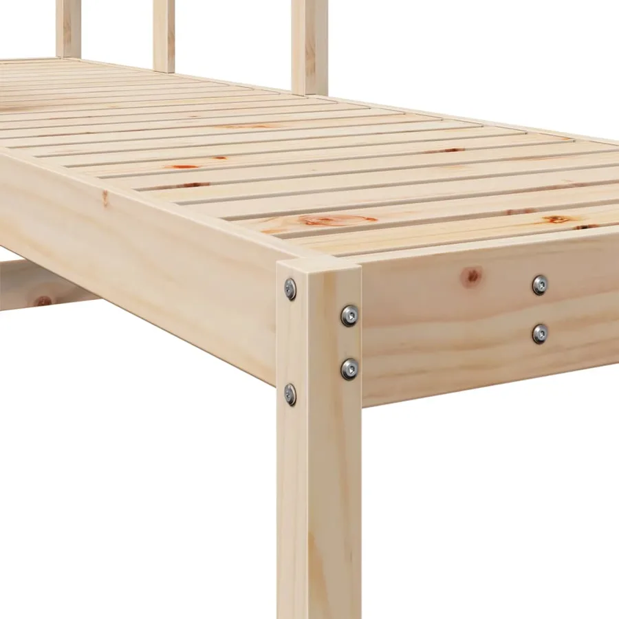 Chaise longue 199,5x62x55 cm bois massif de pin - 8