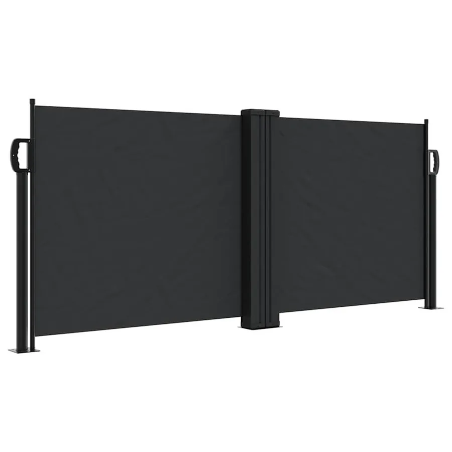 Auvent latéral rétractable noir 100x1000 cm - 2