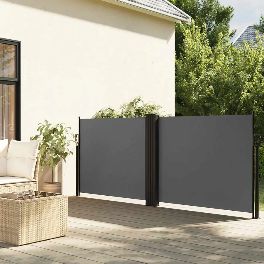 Auvent latéral rétractable anthracite 120x1000 cm