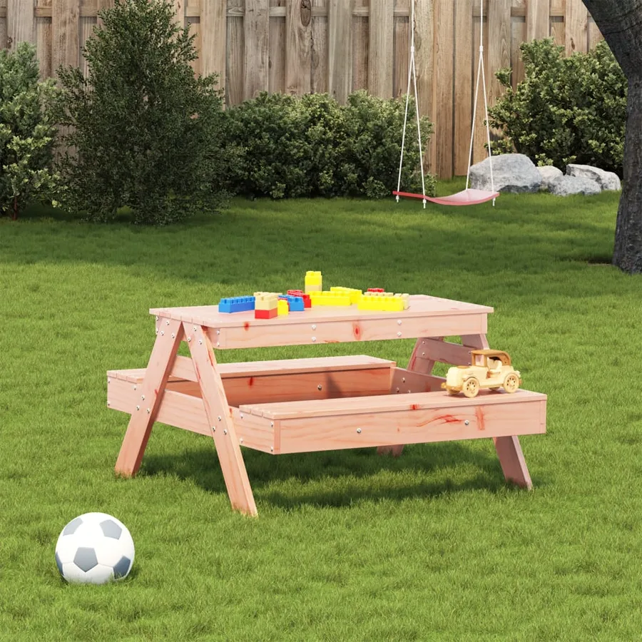 Table de pique-nique pour enfants bois massif de douglas - 3