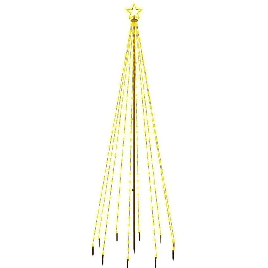 Sapin de Noël avec piquet Blanc chaud 310 LED 300 cm - 2