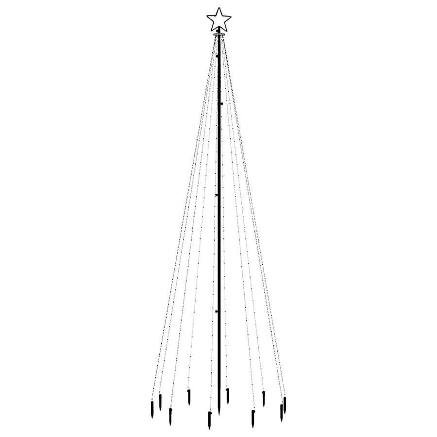 Sapin de Noël avec piquet Blanc chaud 310 LED 300 cm - 3