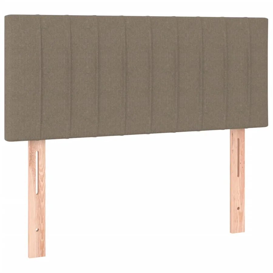 Sommier à lattes de lit avec matelas LED Taupe 90x190 cm Tissu - 7