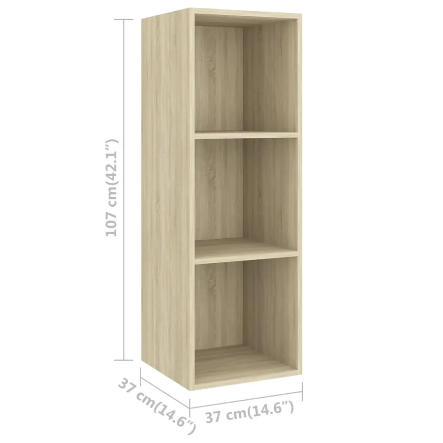 Ensemble de meubles TV 3 pcs Chêne sonoma Bois d'ingénierie - 7