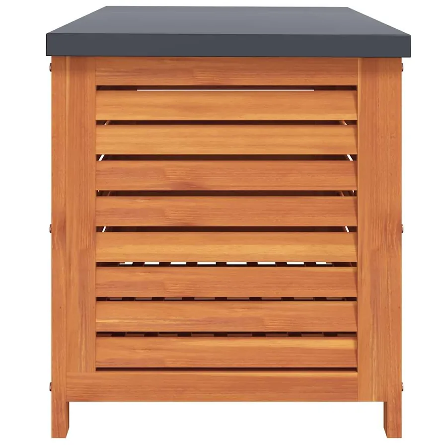 Boîte de rangement de jardin 90x48x55 cm bois d'eucalyptus - 5