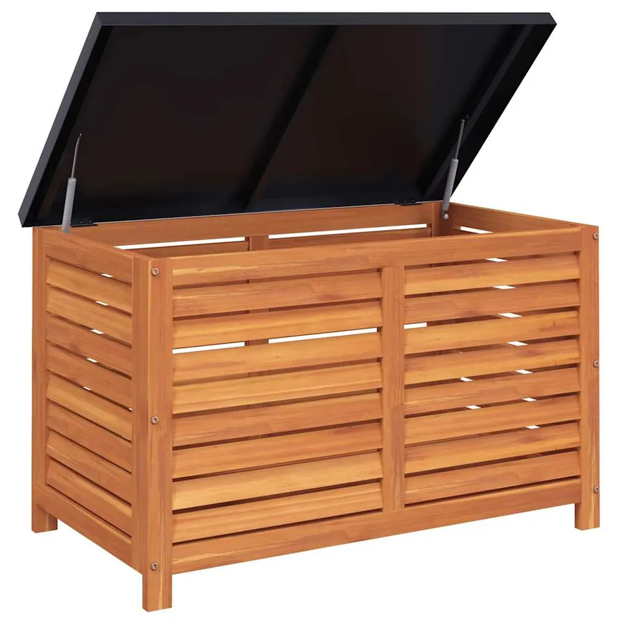 Boîte de rangement de jardin 90x48x55 cm bois d'eucalyptus - 7