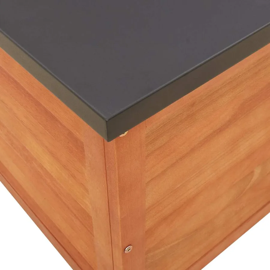 Boîte de rangement de jardin 90x48x55 cm bois d'eucalyptus - 8