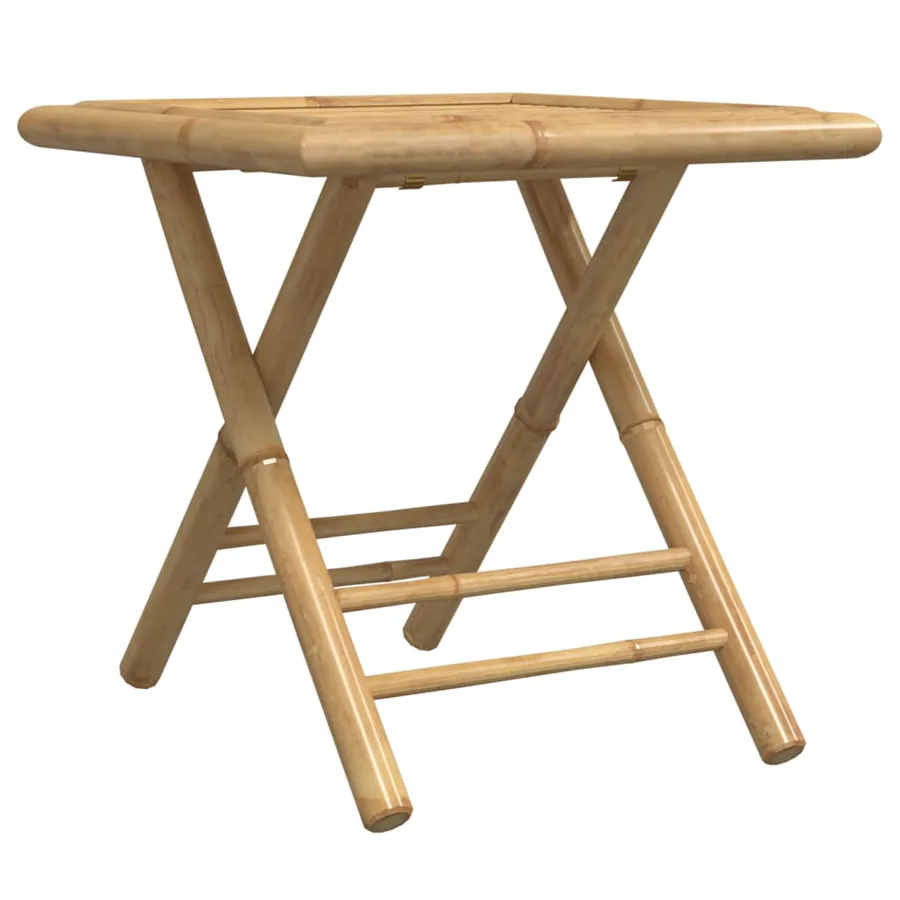 Table de jardin pliable 45x45x45 cm bambou - 2
