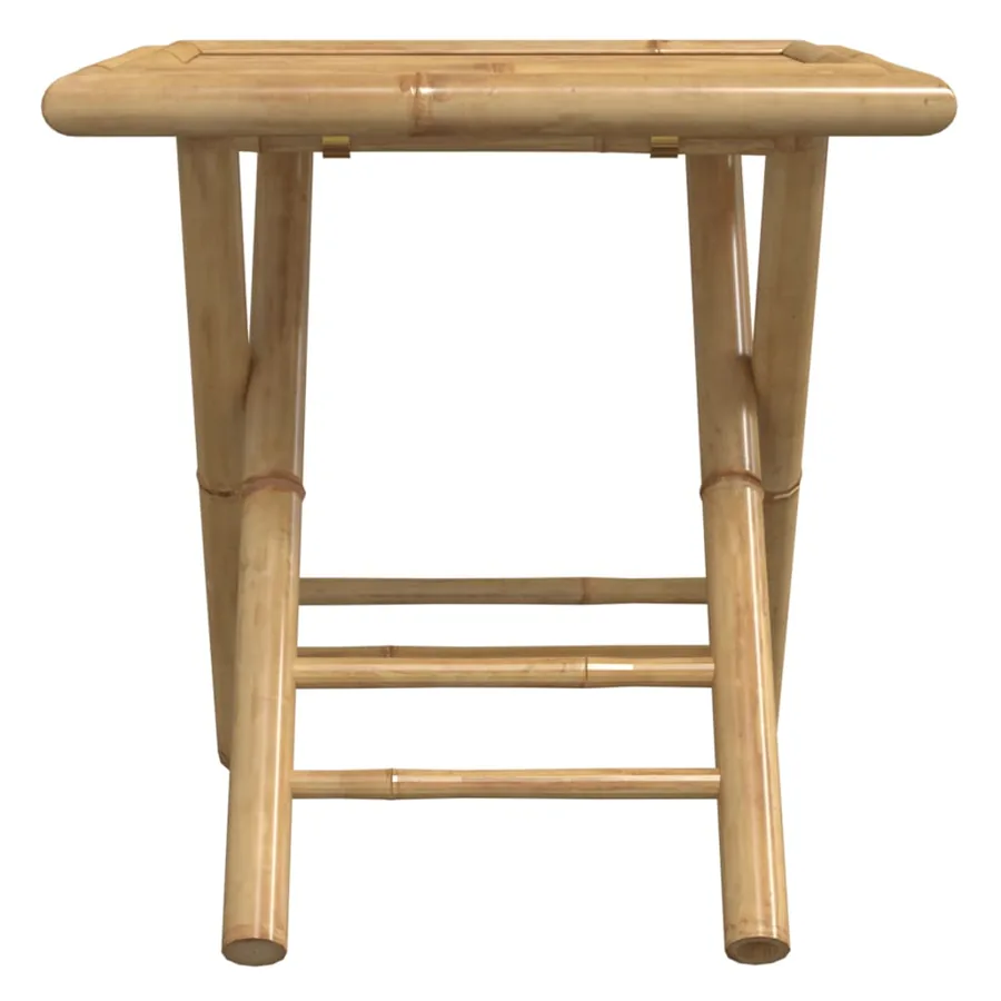 Table de jardin pliable 45x45x45 cm bambou - 4