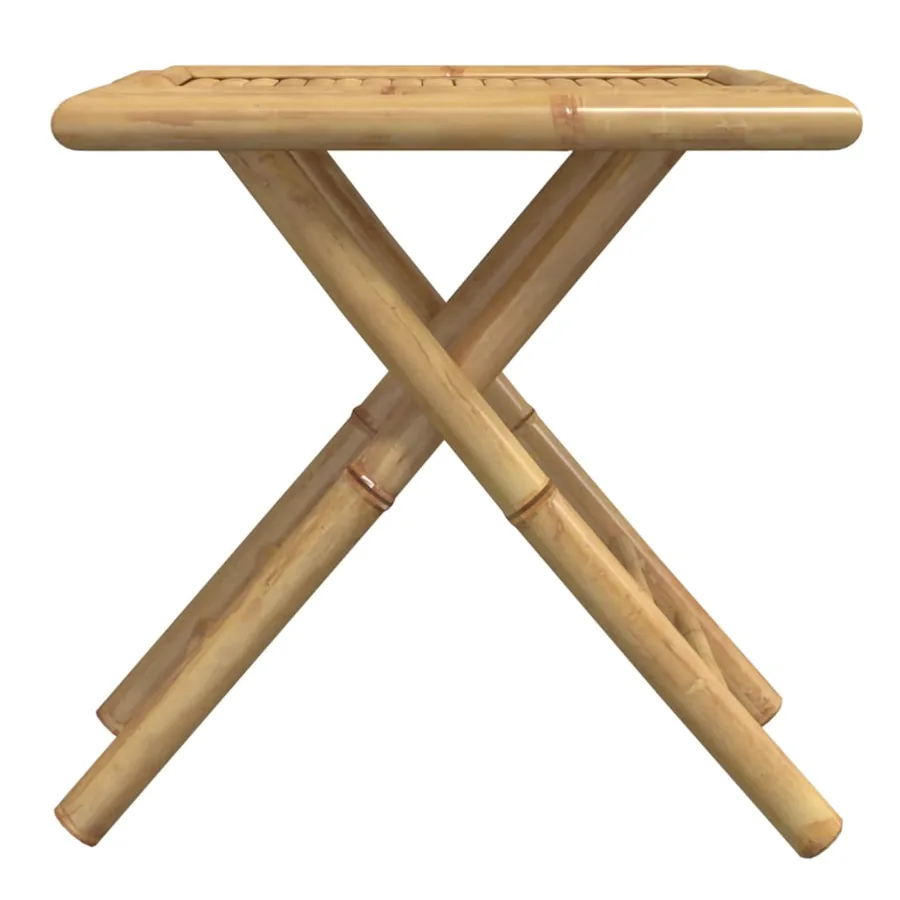 Table de jardin pliable 45x45x45 cm bambou - 5