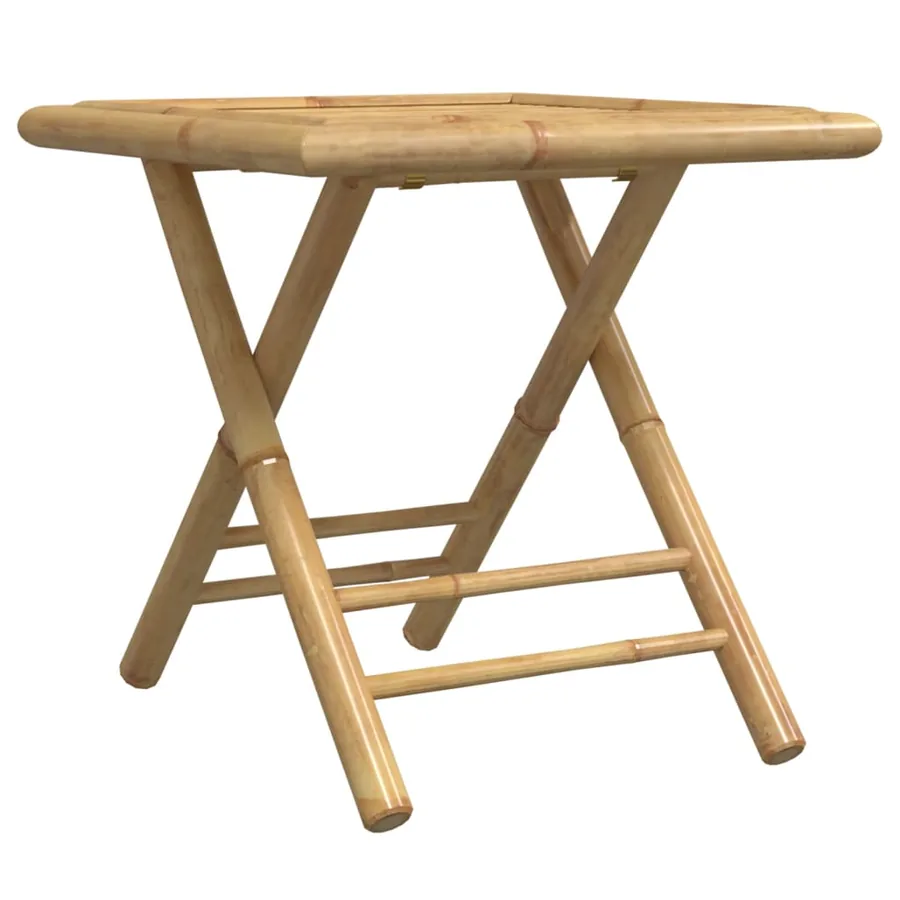 Table de jardin pliable 45x45x45 cm bambou - 6