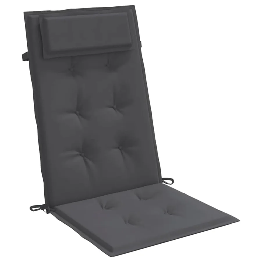 Coussins de chaise à dossier haut lot de 4 anthracite - 5