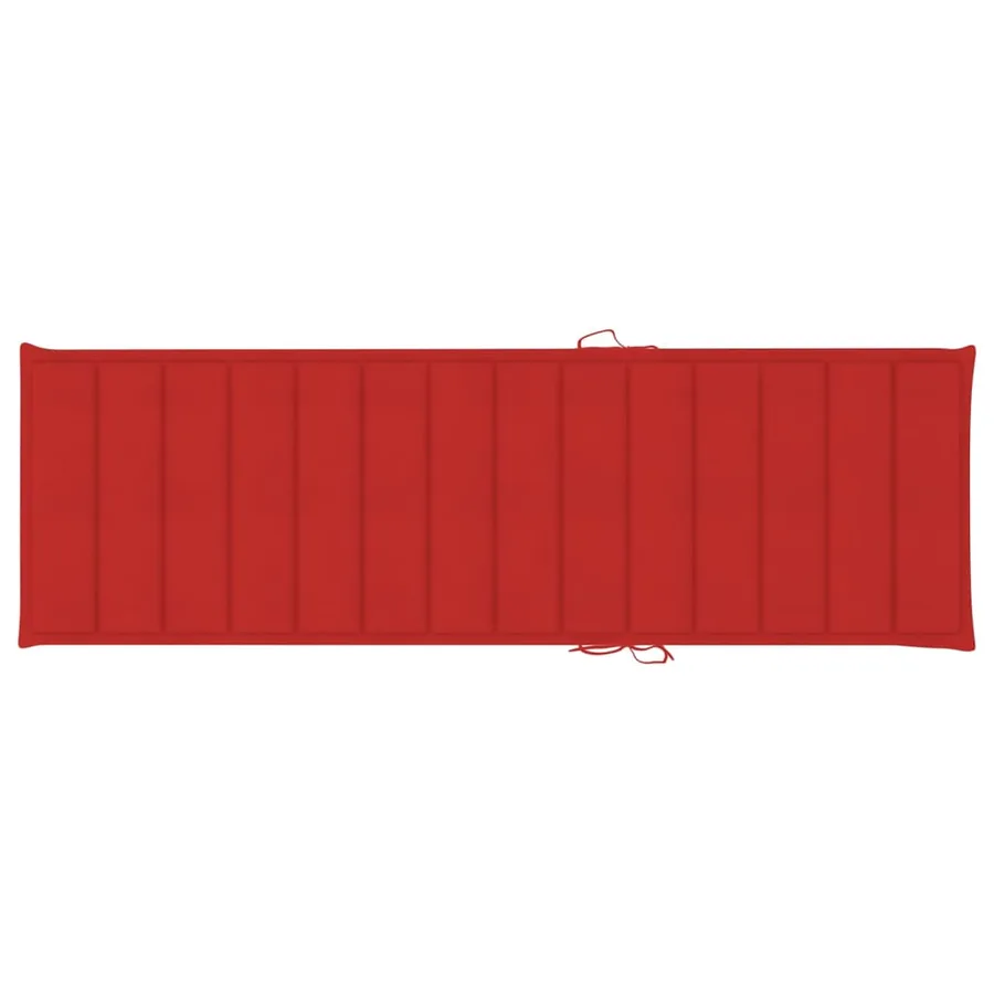 Chaise longue de jardin avec table et coussin Pin imprégné - 9
