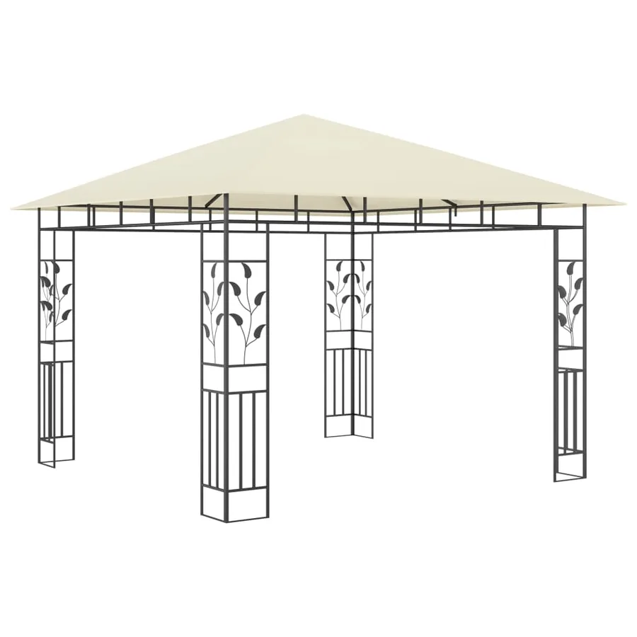 Belvédère avec moustiquaire 3x3x2,73 m Crème 180 g/m² - 2