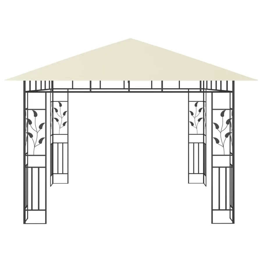 Belvédère avec moustiquaire 3x3x2,73 m Crème 180 g/m² - 4