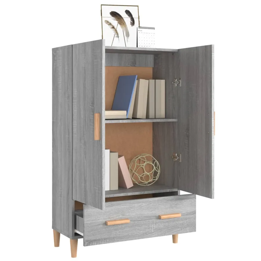 Buffet Sonoma gris 70x31x115 cm Bois d'ingénierie - 7