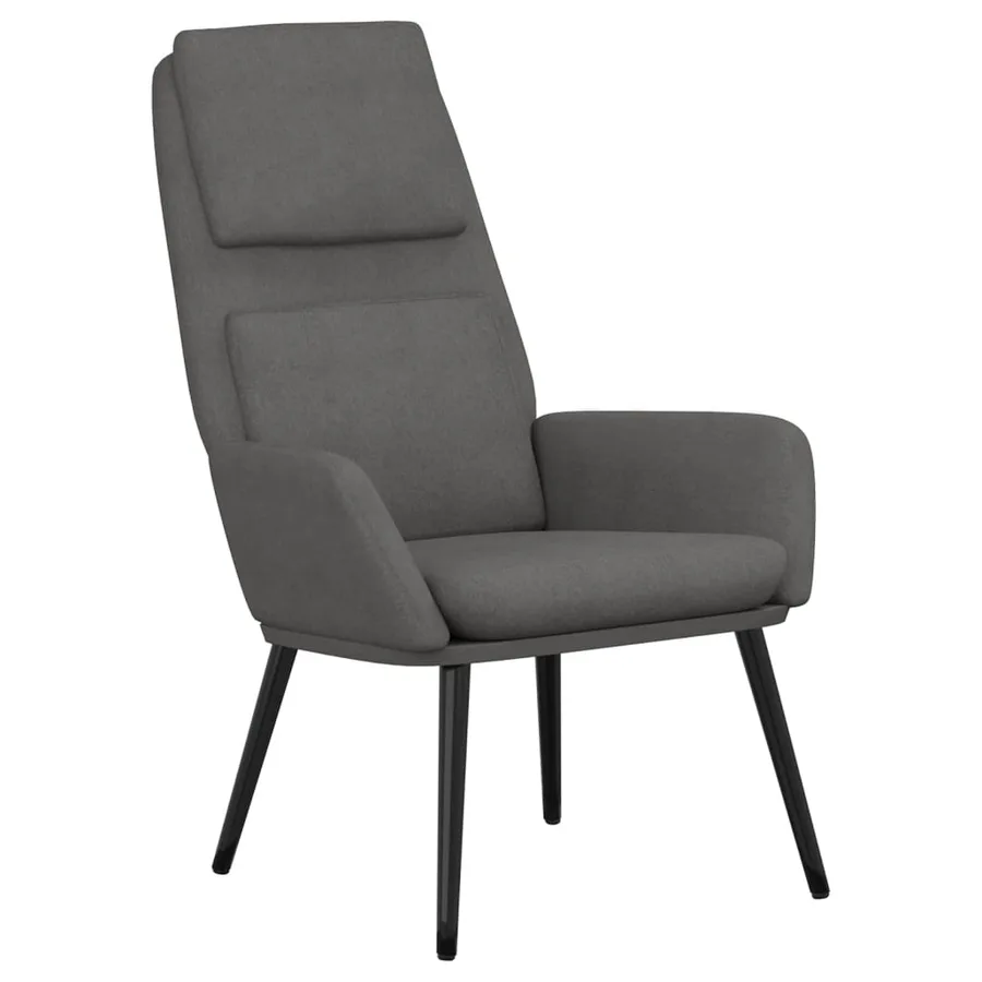 Chaise de relaxation Gris clair Tissu - 2