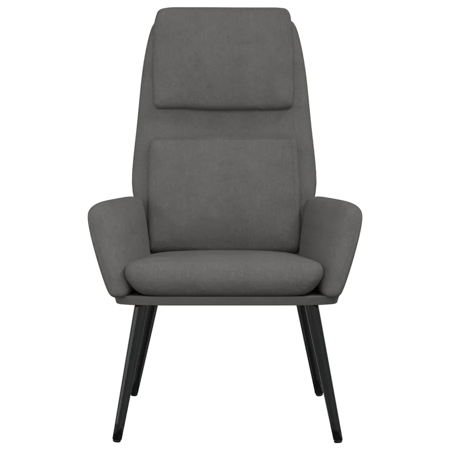 Chaise de relaxation Gris clair Tissu - 3