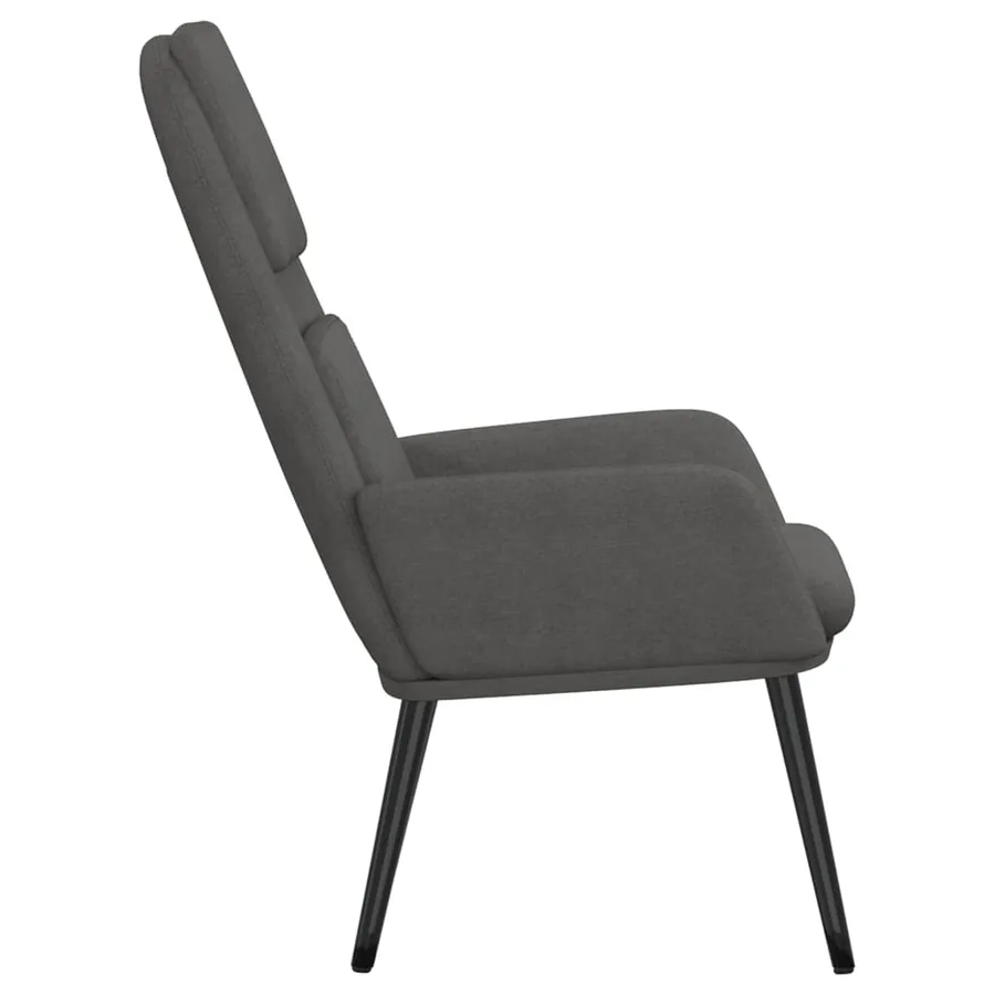 Chaise de relaxation Gris clair Tissu - 4