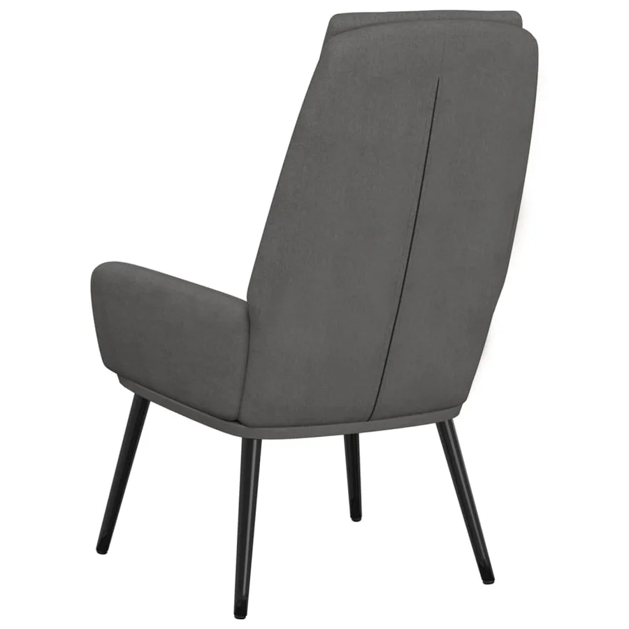 Chaise de relaxation Gris clair Tissu - 5