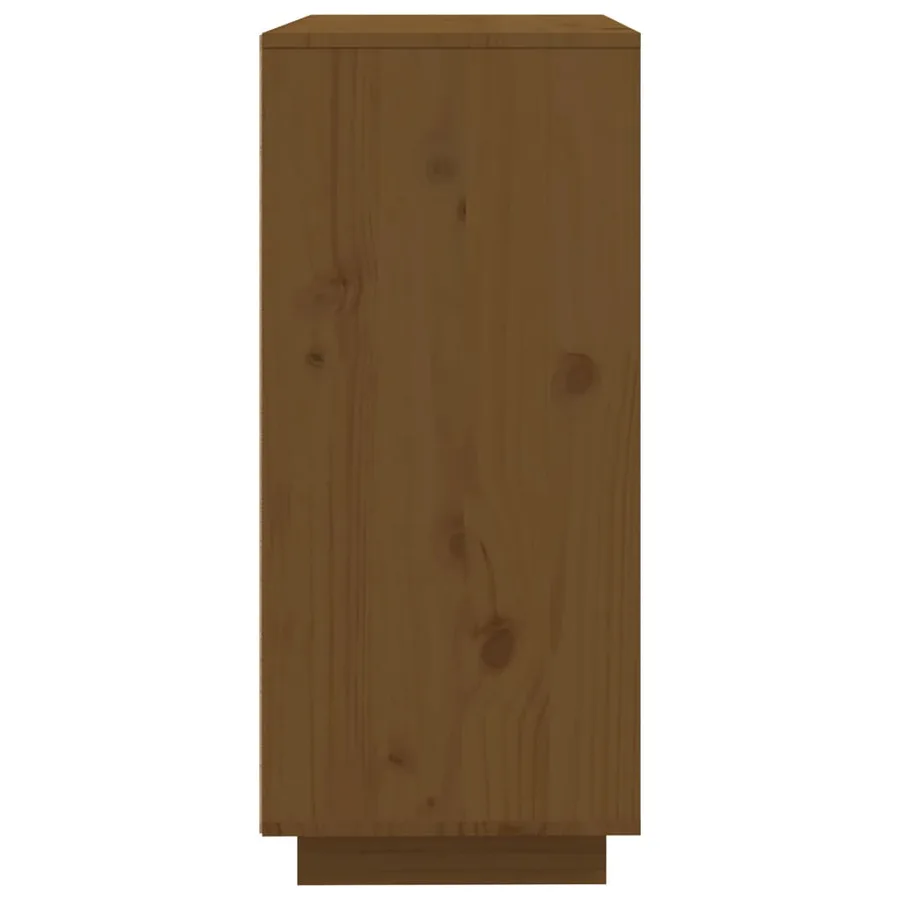 Buffet Marron miel 60x35x80 cm Bois massif de pin - 7