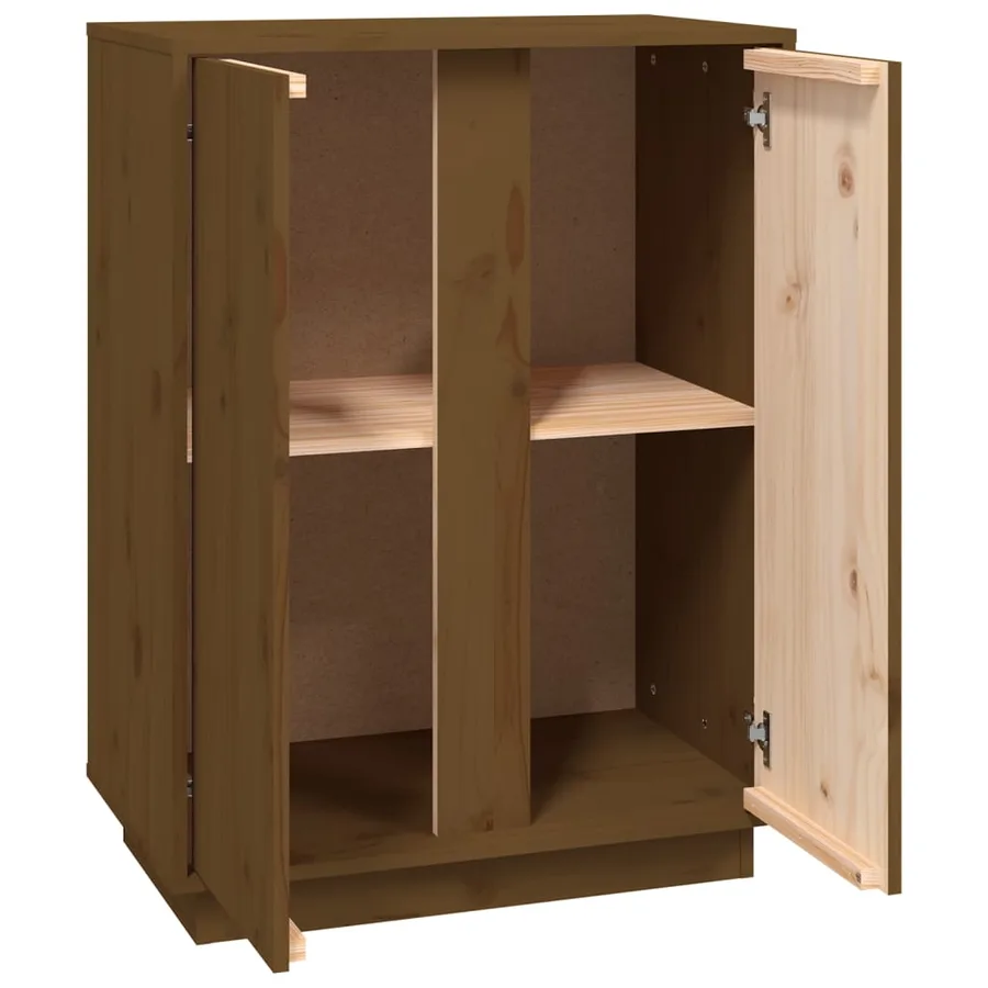 Buffet Marron miel 60x35x80 cm Bois massif de pin - 8
