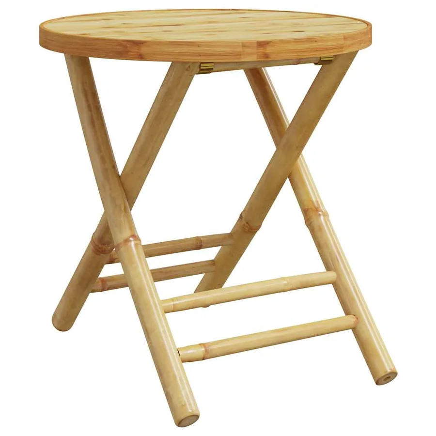 Table de jardin pliable Ø45x45 cm bambou - 2