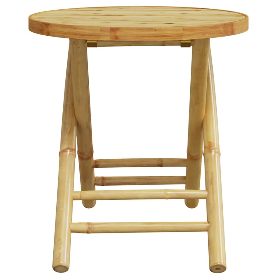 Table de jardin pliable Ø45x45 cm bambou - 4