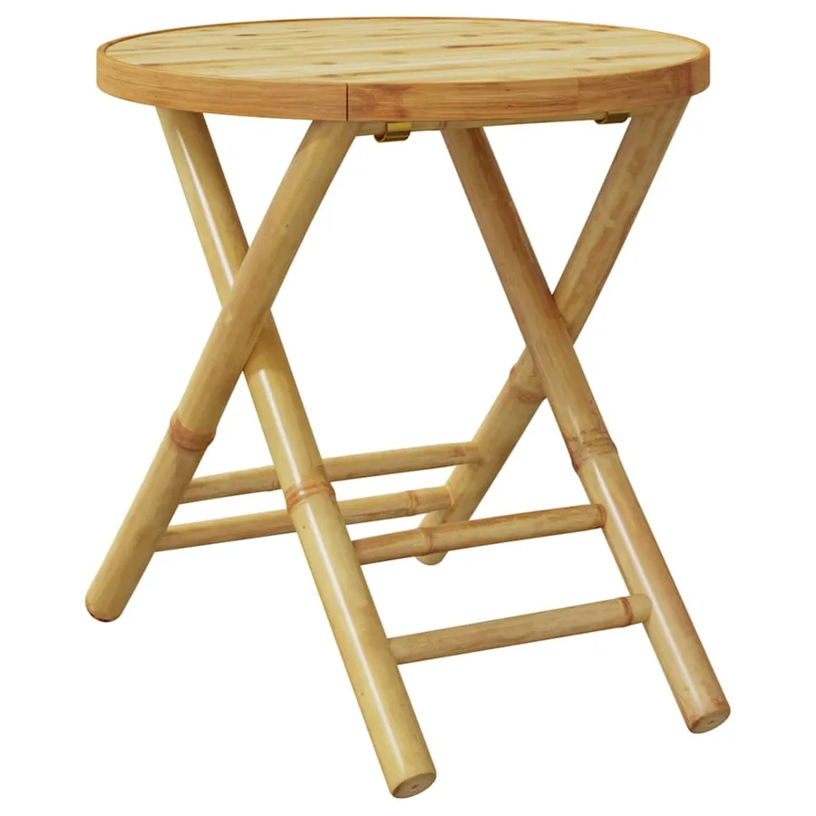 Table de jardin pliable Ø45x45 cm bambou - 6