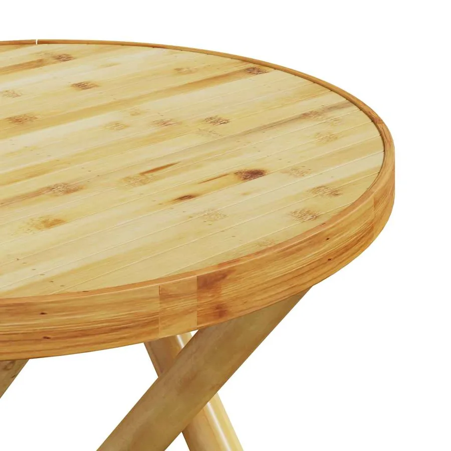 Table de jardin pliable Ø45x45 cm bambou - 7