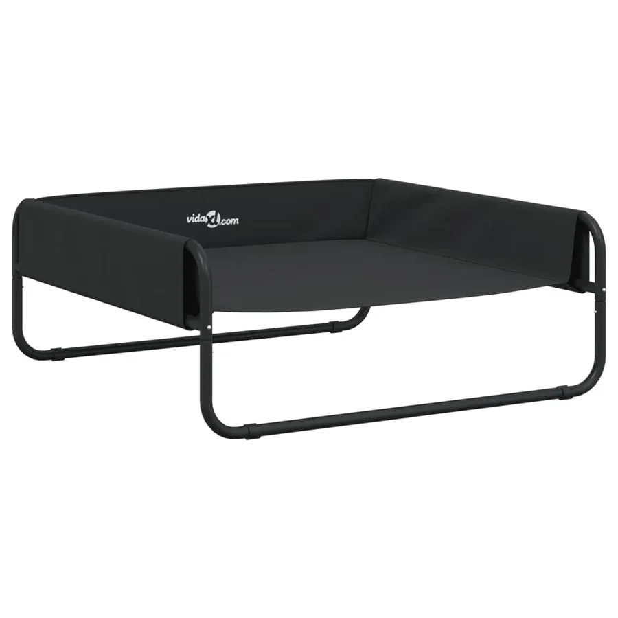 Lit surélevé pour chien anthracite tissu Oxford et acier - 2