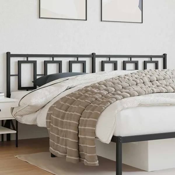 Tête de lit de remplacement métal noir 200 cm